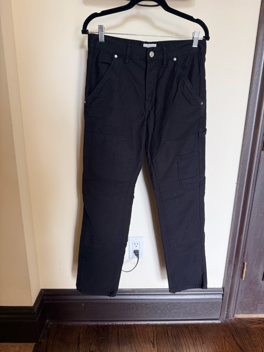Frame Denim Black Cargo Utility Pants sz 26 rise:11 inseam:30